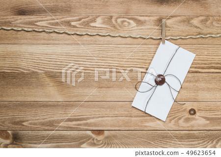 Mail envelope on rope Mail envelope on rope 49623654