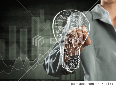 Woman sketching business ideas Woman sketching business ideas 49624134