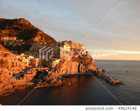 Evening landscape of Cinque Terre Maralona Evening landscape of Cinque Terre Maralona 49624546