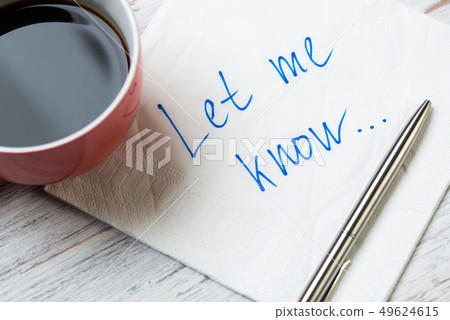 Romantic message written on napkin Romantic message written on napkin 49624615