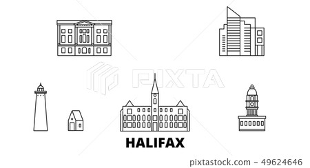 Canada, Halifax line travel skyline set. Canada, Halifax outline city vector illustration, symbol 49624646