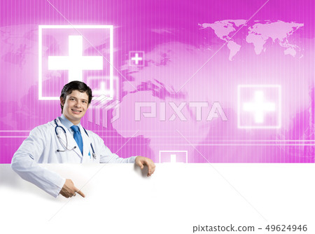 Doctor with banner 49624946