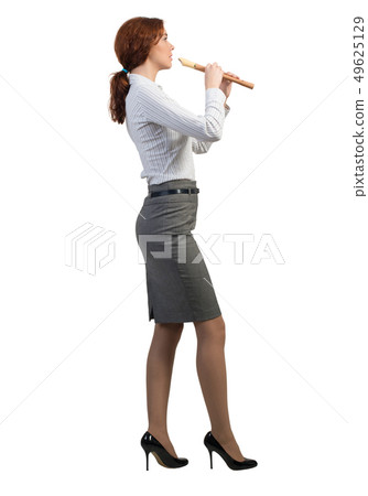 Businesswoman play fife Businesswoman play fife 49625129