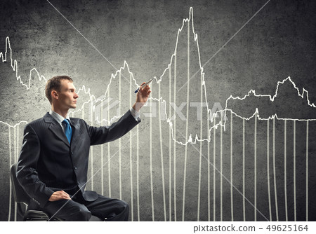 Businessman draw graphs Businessman draw graphs 49625164