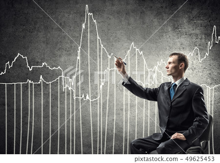 Businessman draw graphs Businessman draw graphs 49625453