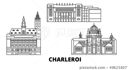 Belgium, Charleroi line travel skyline set. Belgium, Charleroi outline city vector illustration Belgium, Charleroi line travel skyline set. Belgium, Charleroi outline city vector illustration 49625807