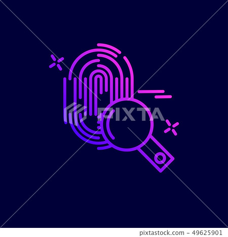Cyber crime neon icon with 49625901