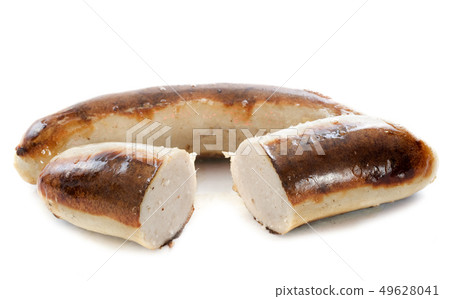 baked white sausages baked white sausages 49628041