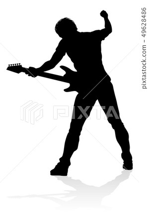 Musician Guitarist Silhouette Musician Guitarist Silhouette 49628486