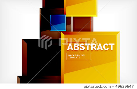 Square geometrical background Square geometrical background 49629647