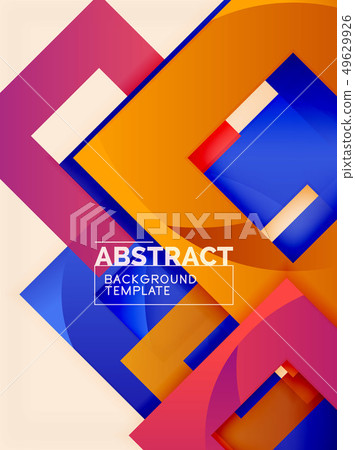 Color square composition with text. Geometric 49629926