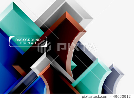 Geometrical 3d shapes background Geometrical 3d shapes background 49630912