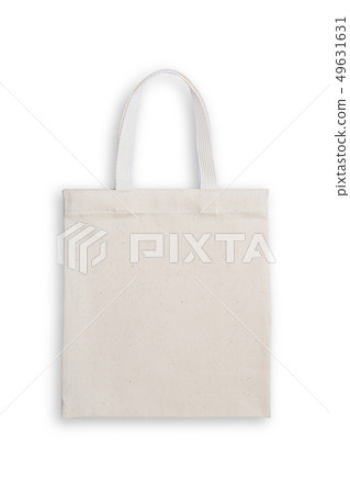Tote bag fabric cloth shopping sack mockup isolate 49631631