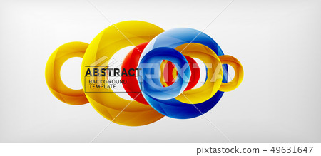 Colorful vector rings geometric abstract - Stock Illustration [49631647 ...