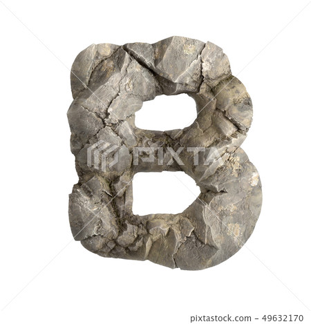 Rock Letter B - Capital 3d Boulder Font - Suitable - 스톡일러스트 [49632170 ...