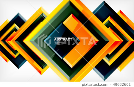 Square geometrical background 49632601
