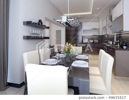 Dining and kitchen modern style Dining and kitchen modern style 49635817