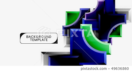 3d futuristic shapes vector abstract background 49636860