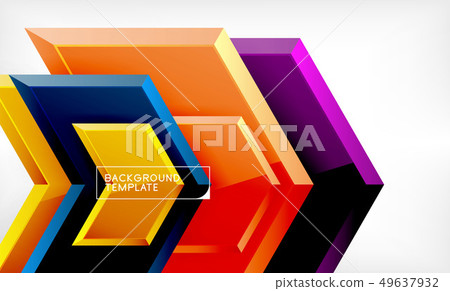 Shiny glossy arrows background, clean modern 49637932