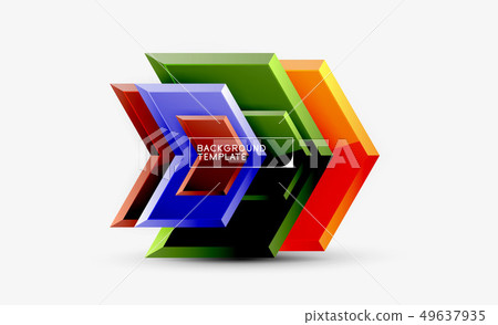 Abstract glossy techno arrows background 49637935