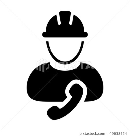 Worker icon vector male construction service 49638554