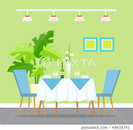 Restaurant Interior Design, Table Dinner Setting 49638741