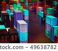 Fragile commodity containers freight cargo in warm dry storage facilities. 49638782