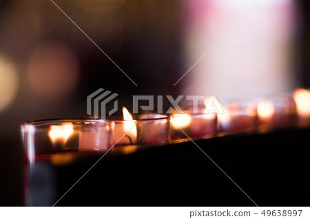 RED Candle in the glass RED Candle in the glass 49638997