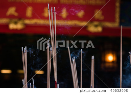 Burning incense stick of incense burner brass  49638998
