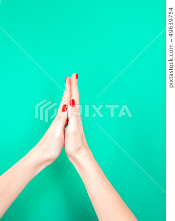 The Thank You Praying Hands Hand Sign. Say thank you with your hands by mimicking the praying hands The Thank You Praying Hands Hand Sign. Say thank you with your hands by mimicking the praying hands 49639754