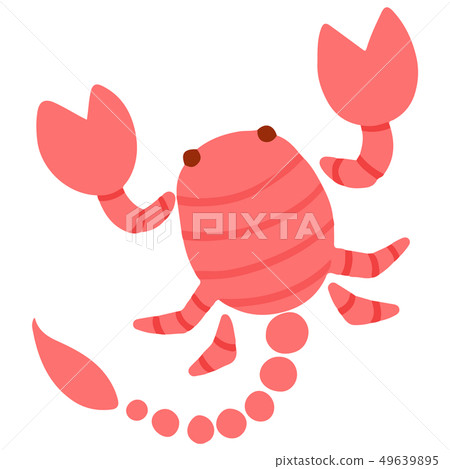 Pastel color scorpion hand-drawn illustration without main line 49639895