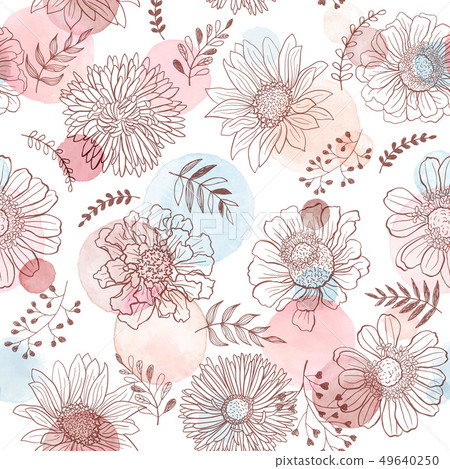 Floral seamless background 49640250