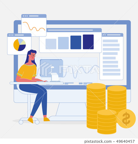 Data Analysis, Statistics Flat Vector Illustration Data Analysis, Statistics Flat Vector Illustration 49640457