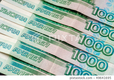 Russian rubles background 49641695