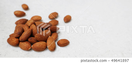 A handful of nuts almonds 49641897