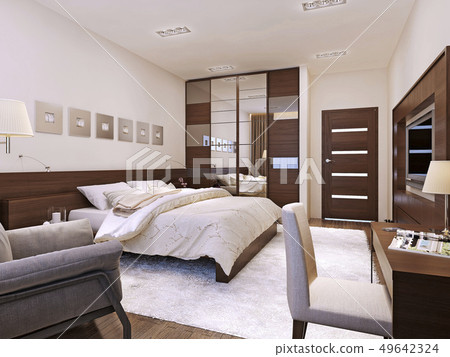 Bedroom interior avant-garde style 49642324