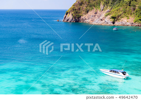 Tropical white sand beach Aerial Tropical white sand beach Aerial 49642470