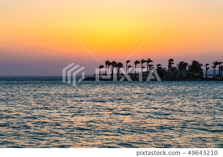 Sunrise on a peninsula of Hurghada on the Red Sea Sunrise on a peninsula of Hurghada on the Red Sea 49643210