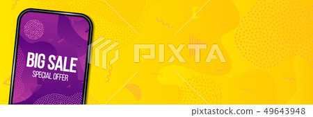 Creative illustration of big sale banner with Creative illustration of big sale banner with 49643948
