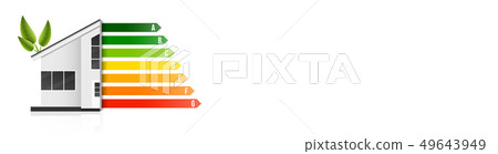 Creative illustration of home energy efficiency 49643949