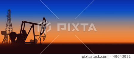 Creative illustration of oil pump industry Creative illustration of oil pump industry 49643951