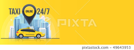 Creative illustration of taxi online service Creative illustration of taxi online service 49643953