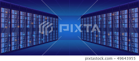 Creative illustration of server rack room, big Creative illustration of server rack room, big 49643955