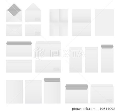 Creative illustration of white blank paper 49644098