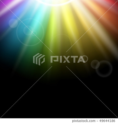 Creative illustration of rainbow glare spectrum 49644186