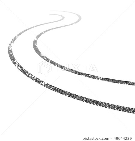 Creative illustration of wheel tire tracks. Creative illustration of wheel tire tracks. 49644229