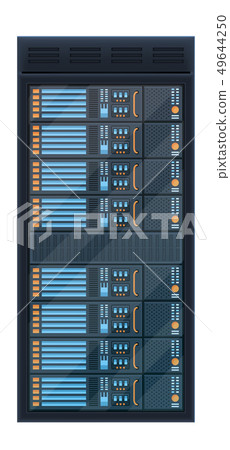 Creative illustration of server rack room, big Creative illustration of server rack room, big 49644250