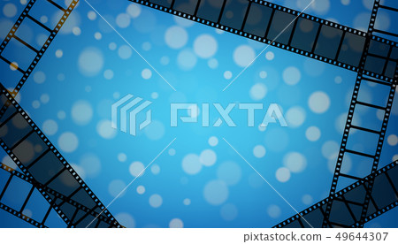 Creative illustration of old retro film strip 49644307