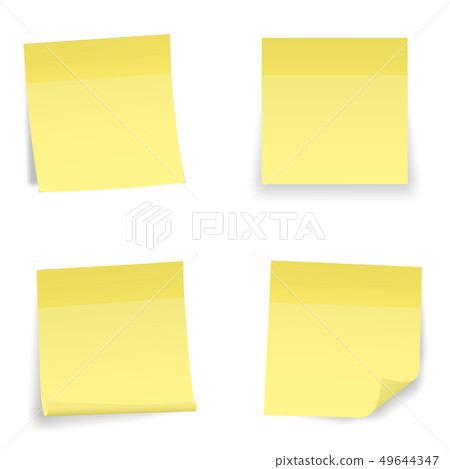 Creative illustration of post note papers sticker 49644347