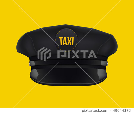 Creative illustration of taxi driver cap with Creative illustration of taxi driver cap with 49644373